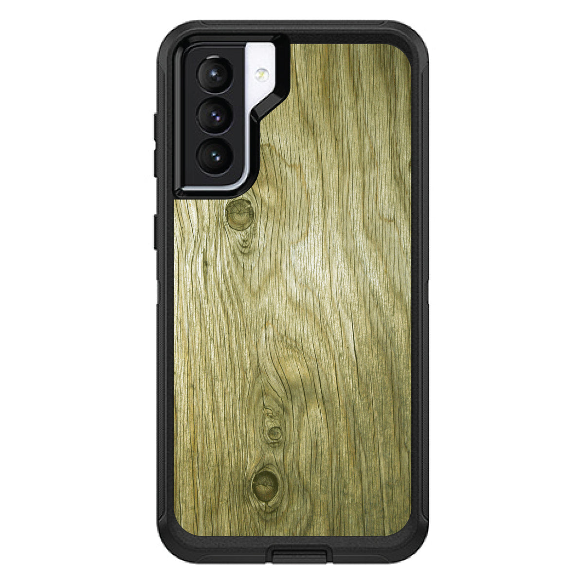 Yellow Weathered Wood Grain Print OtterBox Defender Case for iPhone & Galaxy, view 6