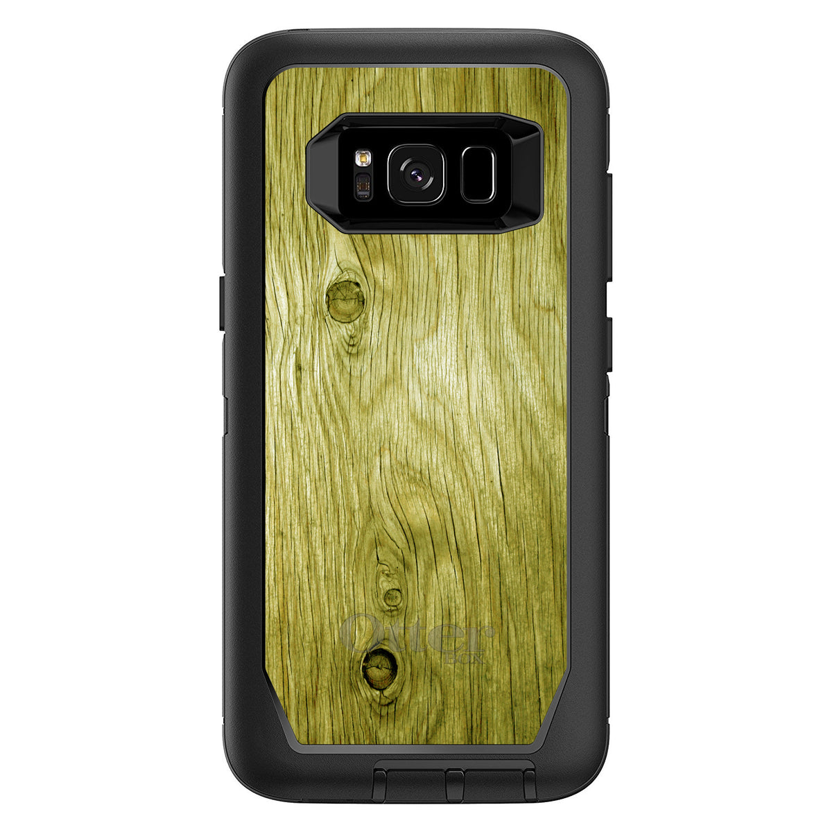 Yellow Weathered Wood Grain Print OtterBox Defender Case for iPhone & Galaxy, view 12