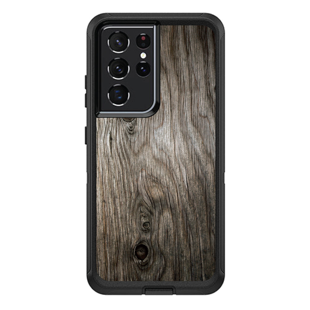 Brown Weathered Wood Grain Print OtterBox Defender Case for iPhone & Galaxy, view 7