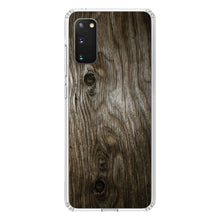 DistinctInk® Clear Shockproof Hybrid Case for Apple iPhone / Samsung Galaxy / Google Pixel - Brown Weathered Wood Grain Print