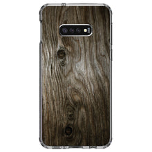 DistinctInk® Clear Shockproof Hybrid Case for Apple iPhone / Samsung Galaxy / Google Pixel - Brown Weathered Wood Grain Print