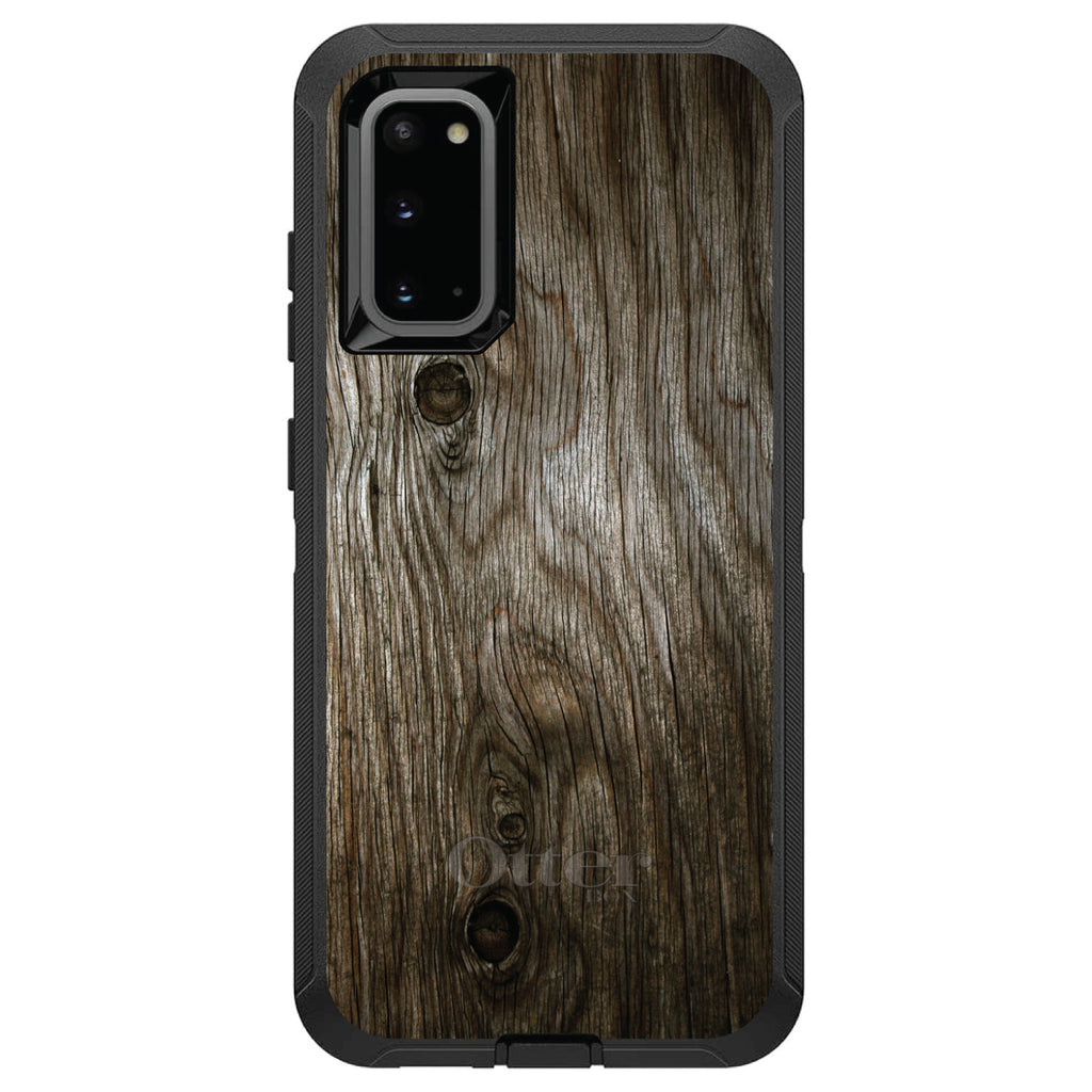 Brown Weathered Wood Grain Print OtterBox Defender Case for iPhone & Galaxy, view 8