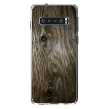 DistinctInk® Clear Shockproof Hybrid Case for Apple iPhone / Samsung Galaxy / Google Pixel - Brown Weathered Wood Grain Print