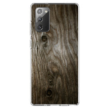 DistinctInk® Clear Shockproof Hybrid Case for Apple iPhone / Samsung Galaxy / Google Pixel - Brown Weathered Wood Grain Print