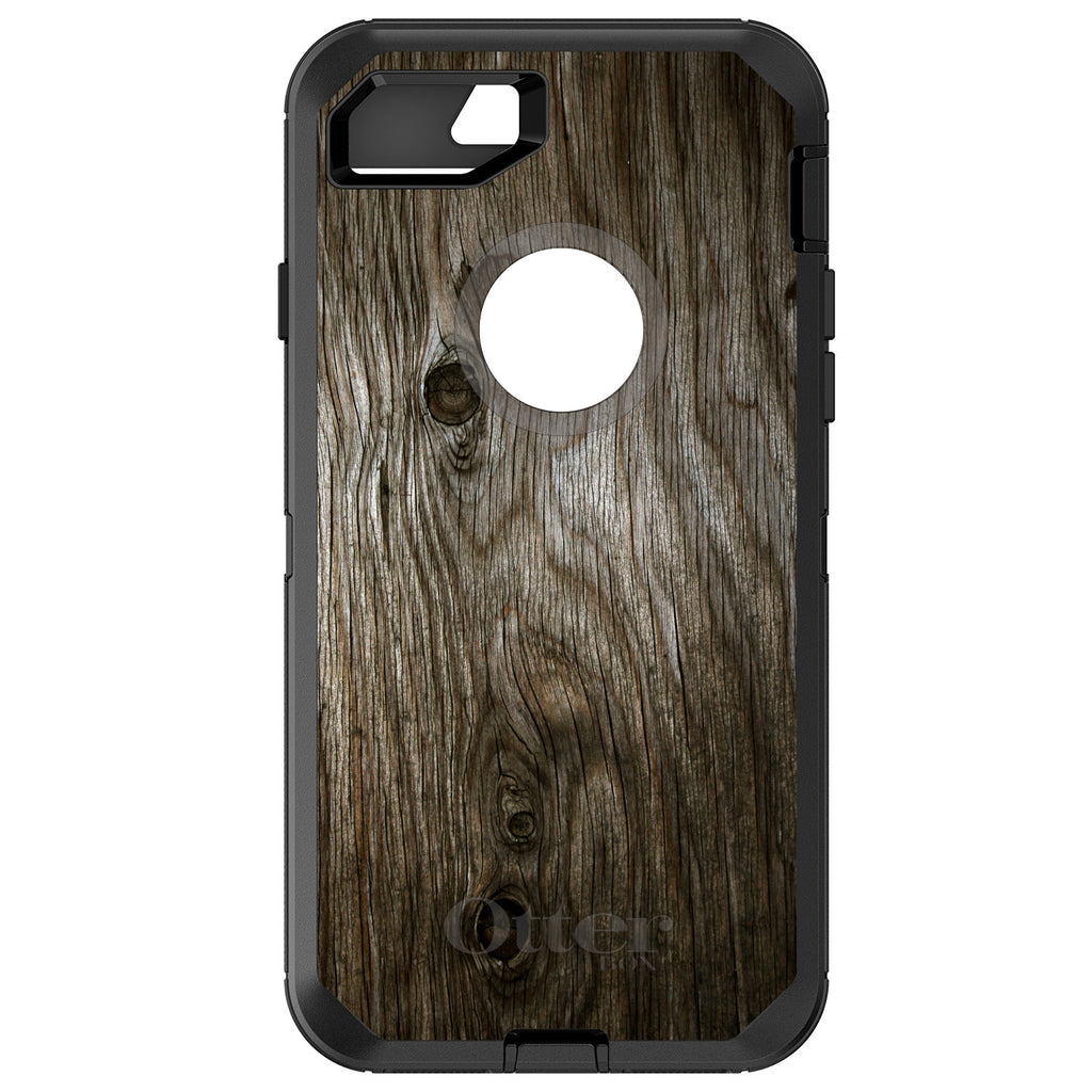 Brown Weathered Wood Grain Print OtterBox Defender Case for iPhone & Galaxy