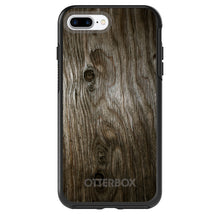 DistinctInk™ OtterBox Symmetry Series Case for Apple iPhone / Samsung Galaxy / Google Pixel - Brown Weathered Wood Grain Print