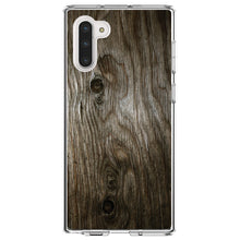 DistinctInk® Clear Shockproof Hybrid Case for Apple iPhone / Samsung Galaxy / Google Pixel - Brown Weathered Wood Grain Print