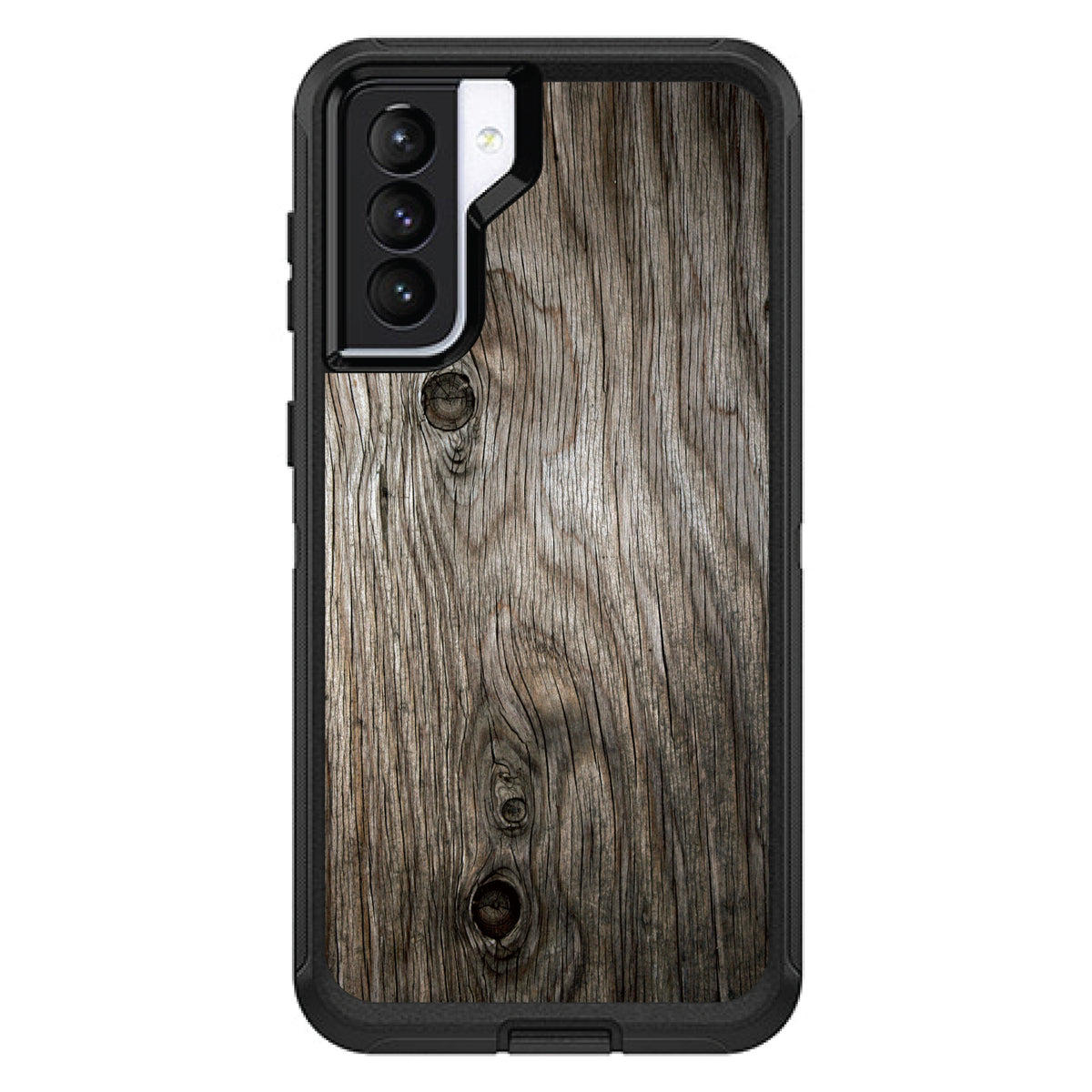 Brown Weathered Wood Grain Print OtterBox Defender Case for iPhone & Galaxy, view 6
