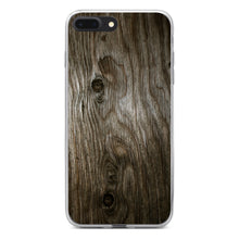 DistinctInk® Clear Shockproof Hybrid Case for Apple iPhone / Samsung Galaxy / Google Pixel - Brown Weathered Wood Grain Print