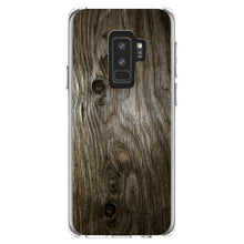 DistinctInk® Clear Shockproof Hybrid Case for Apple iPhone / Samsung Galaxy / Google Pixel - Brown Weathered Wood Grain Print