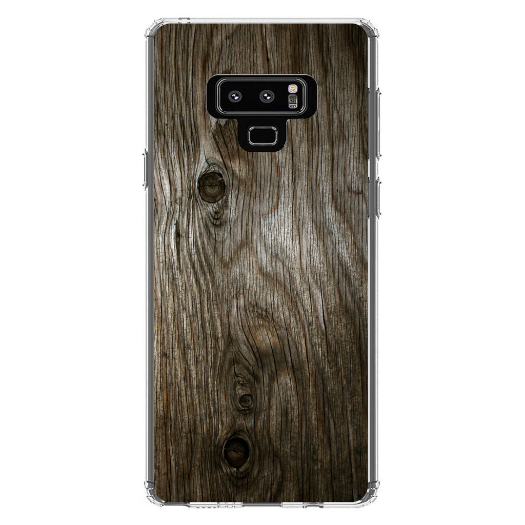 Brown Weathered Wood Grain Print Clear Shockproof iPhone Case, view 11