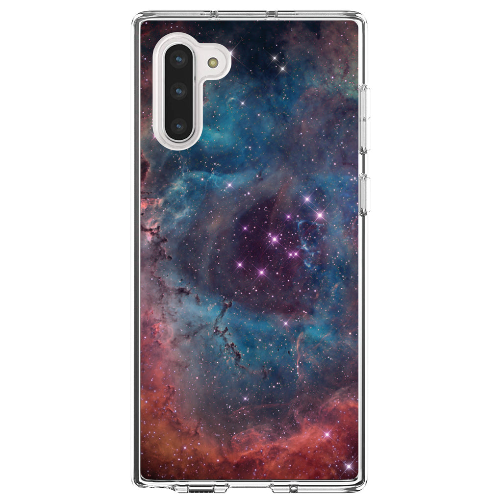 Purple Blue Pink Rosette Nebula Clear Shockproof iPhone Case, view 9