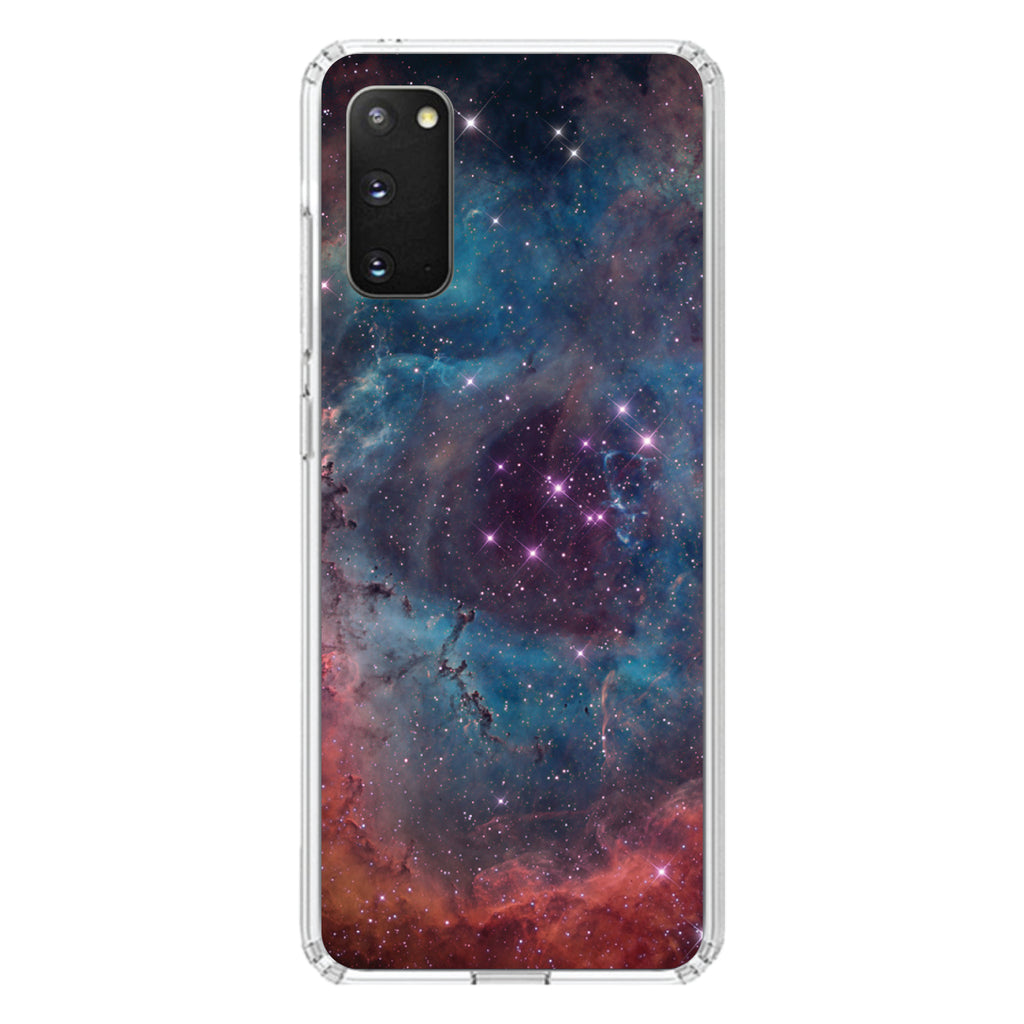 Purple Blue Pink Rosette Nebula Clear Shockproof iPhone Case, view 14