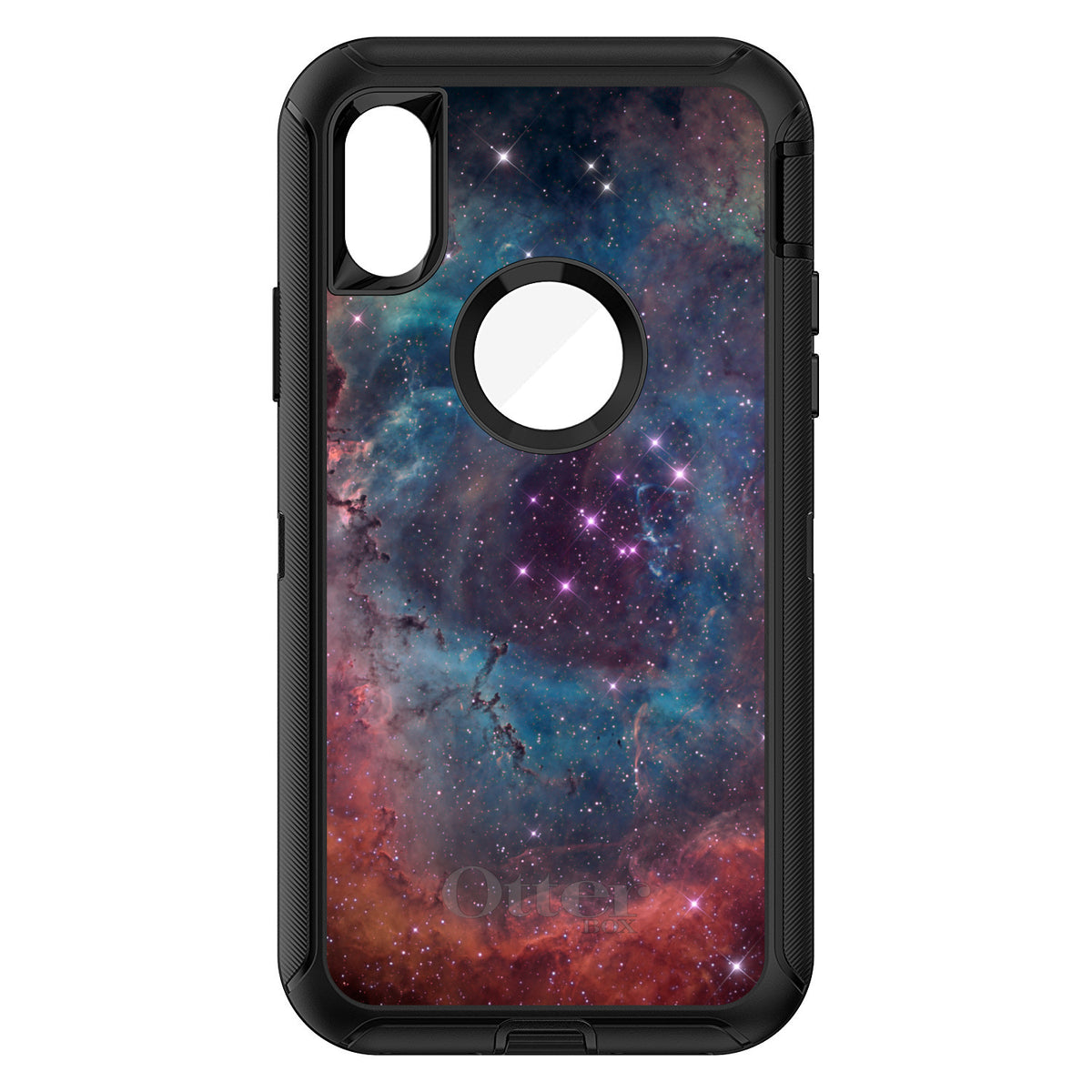 Purple Blue Pink Rosette Nebula OtterBox Defender Case for iPhone & Galaxy, view 3