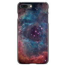 DistinctInk® Hard Plastic Snap-On Case for Apple iPhone or Samsung Galaxy - Purple Blue Pink Rosette Nebula