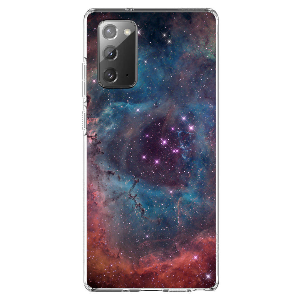 Purple Blue Pink Rosette Nebula Clear Shockproof iPhone Case, view 7