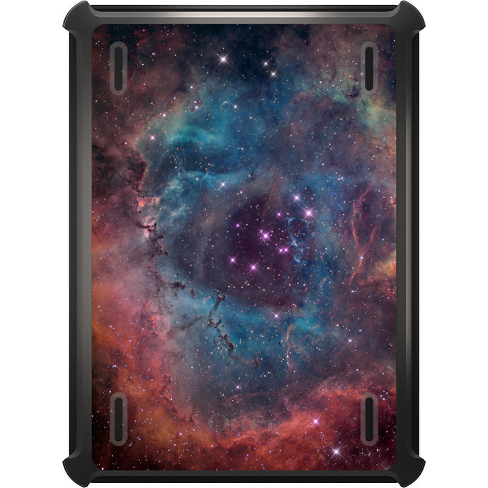 DistinctInk™ OtterBox Defender Series Case for Apple iPad / iPad Pro / iPad Air / iPad Mini - Purple Blue Pink Rosette Nebula