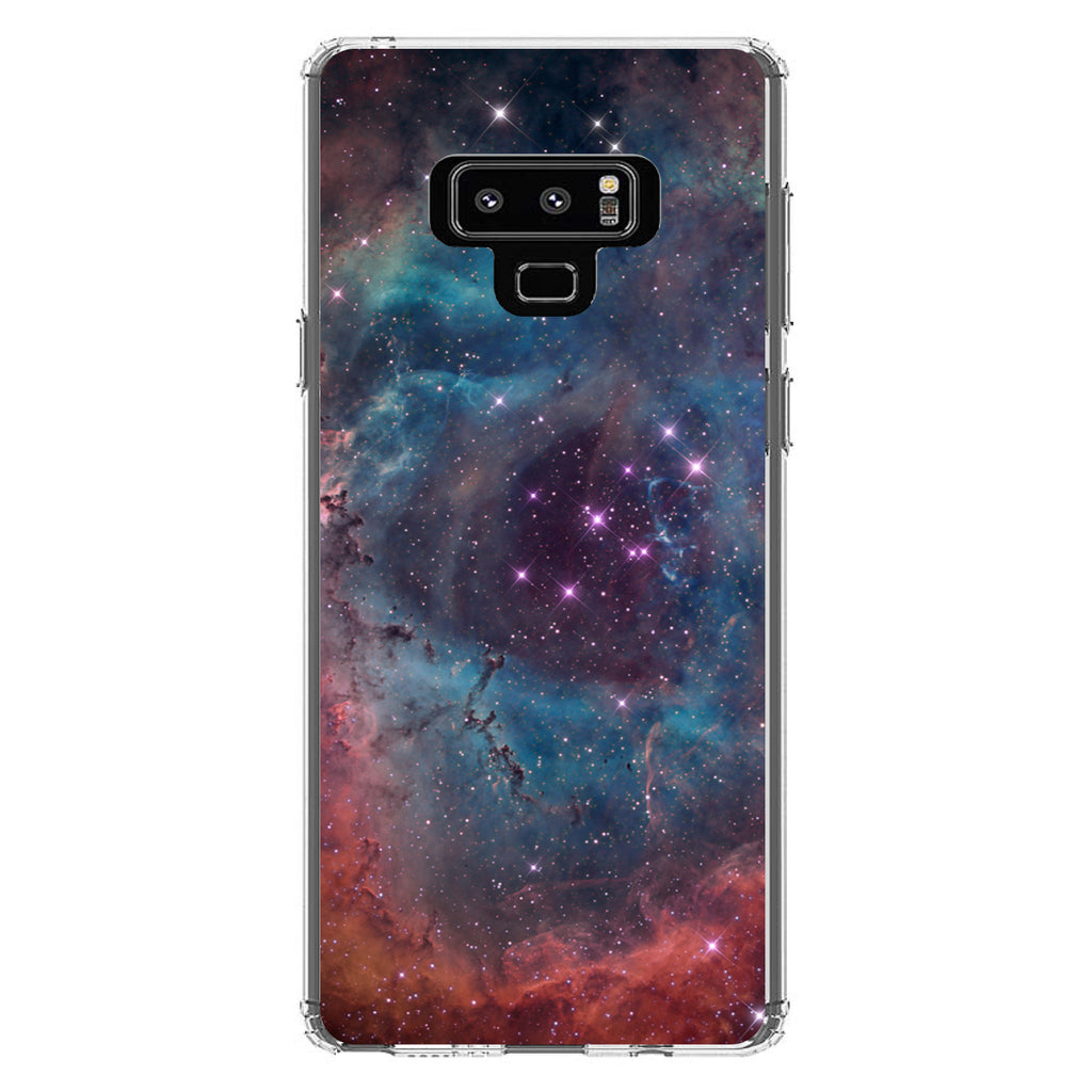 Purple Blue Pink Rosette Nebula Clear Shockproof iPhone Case, view 11