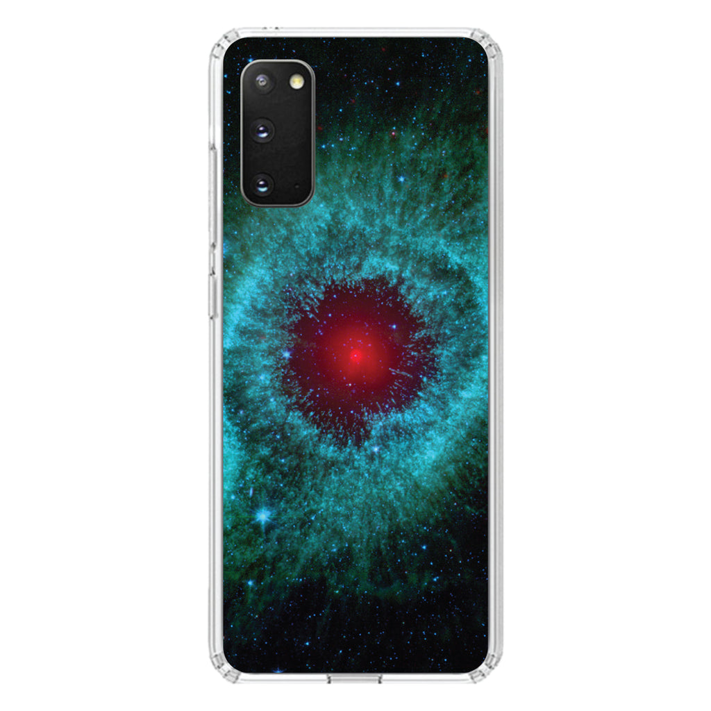Blue Teal Black Helix Nebula Clear Shockproof iPhone Case, view 13