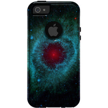 DistinctInk OtterBox Commuter Series Case for Apple iPhone or Samsung Galaxy - Blue Teal Black Helix Nebula