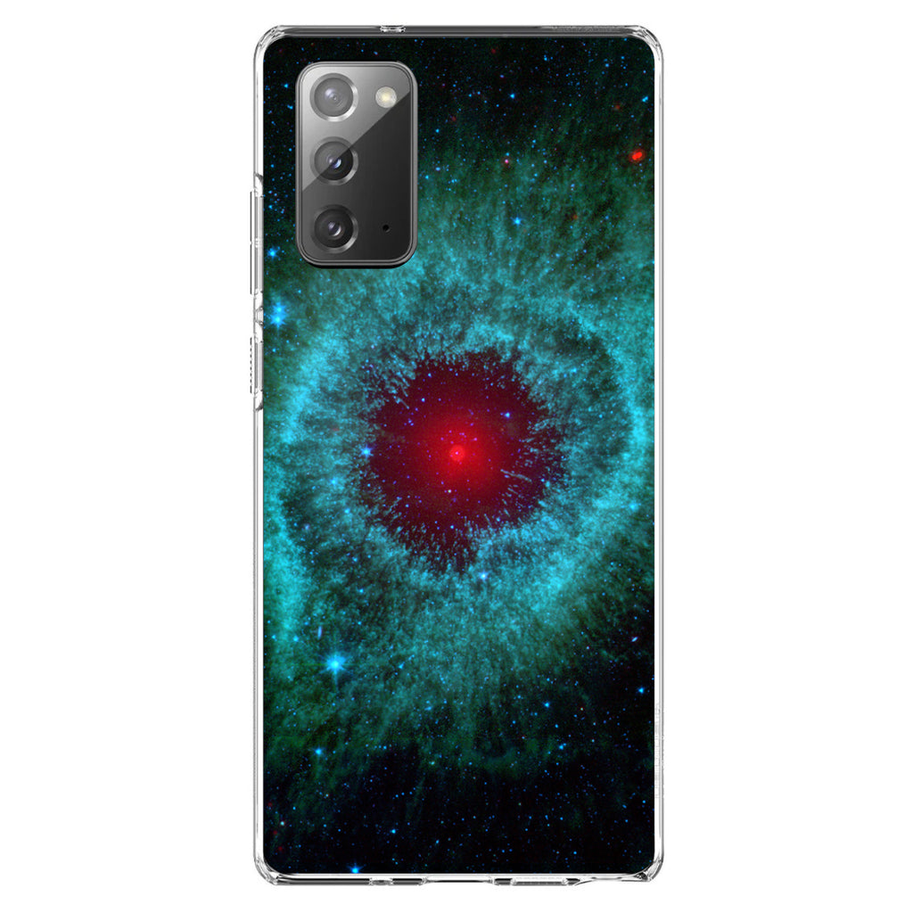 Blue Teal Black Helix Nebula Clear Shockproof iPhone Case, view 8