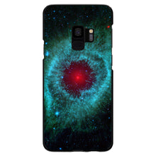 DistinctInk® Hard Plastic Snap-On Case for Apple iPhone or Samsung Galaxy - Blue Teal Black Helix Nebula