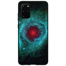 DistinctInk® Hard Plastic Snap-On Case for Apple iPhone or Samsung Galaxy - Blue Teal Black Helix Nebula