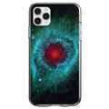 Blue Teal Black Helix Nebula Clear Shockproof iPhone Case