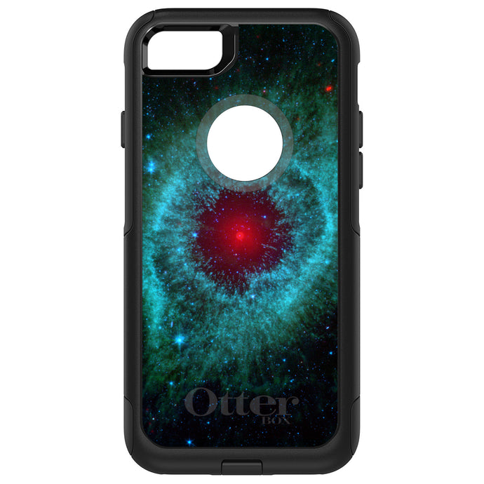 DistinctInk™ OtterBox Commuter Series Case for Apple iPhone or Samsung Galaxy - Blue Teal Black Helix Nebula