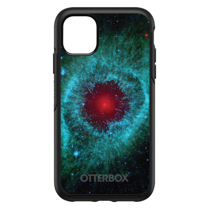DistinctInk™ OtterBox Symmetry Series Case for Apple iPhone / Samsung Galaxy / Google Pixel - Blue Teal Black Helix Nebula
