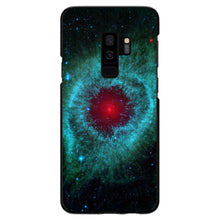 DistinctInk® Hard Plastic Snap-On Case for Apple iPhone or Samsung Galaxy - Blue Teal Black Helix Nebula