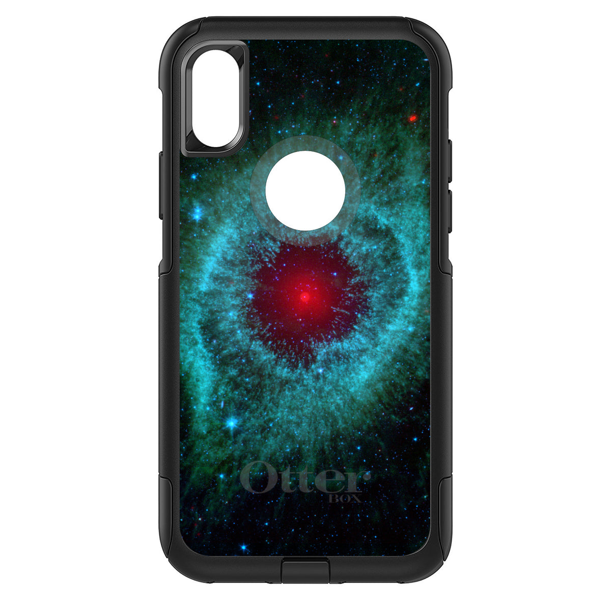 Blue Teal Black Helix Nebula OtterBox Commuter Case for iPhone & Galaxy, view 3