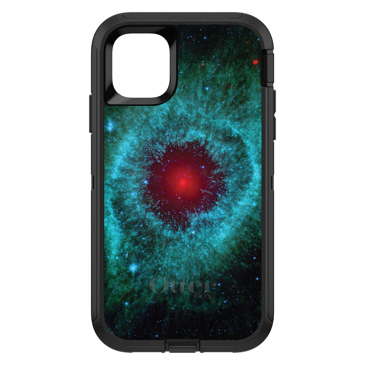 Blue Teal Black Helix Nebula OtterBox Defender Case for iPhone & Galaxy, view 2