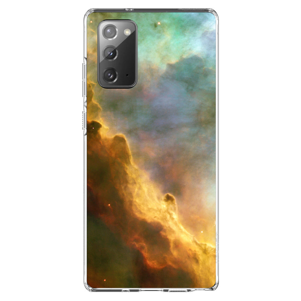 Blue Orange Red Omega Nebula Clear Shockproof iPhone Case, view 8