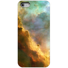 DistinctInk® Hard Plastic Snap-On Case for Apple iPhone or Samsung Galaxy - Blue Orange Red Omega Nebula
