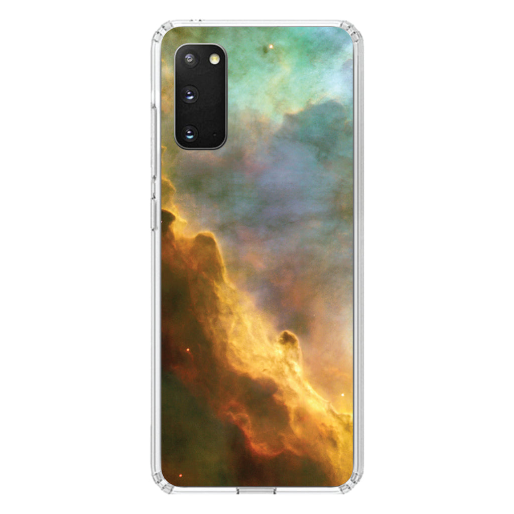 Blue Orange Red Omega Nebula Clear Shockproof iPhone Case, view 15