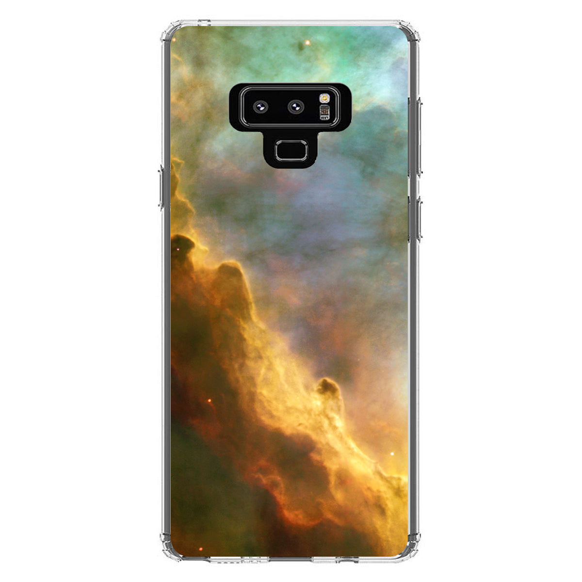Blue Orange Red Omega Nebula Clear Shockproof iPhone Case, view 11
