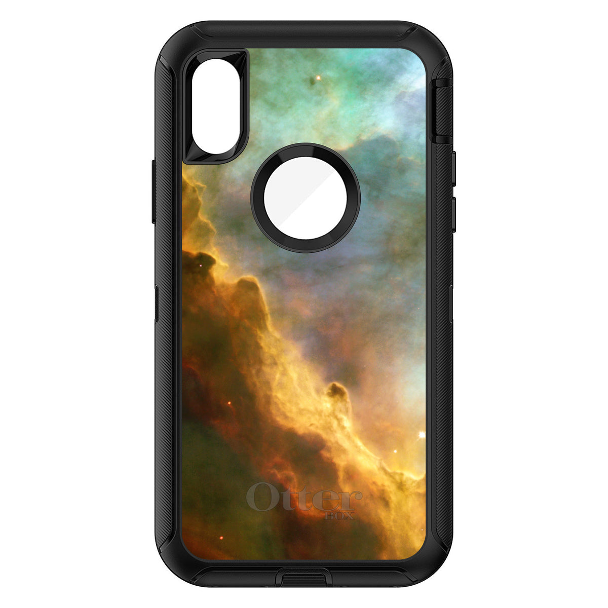 Blue Orange Red Omega Nebula OtterBox Defender Case for iPhone & Galaxy, view 3