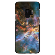 DistinctInk® Hard Plastic Snap-On Case for Apple iPhone or Samsung Galaxy - Blue Pink Orange Carina Nebula