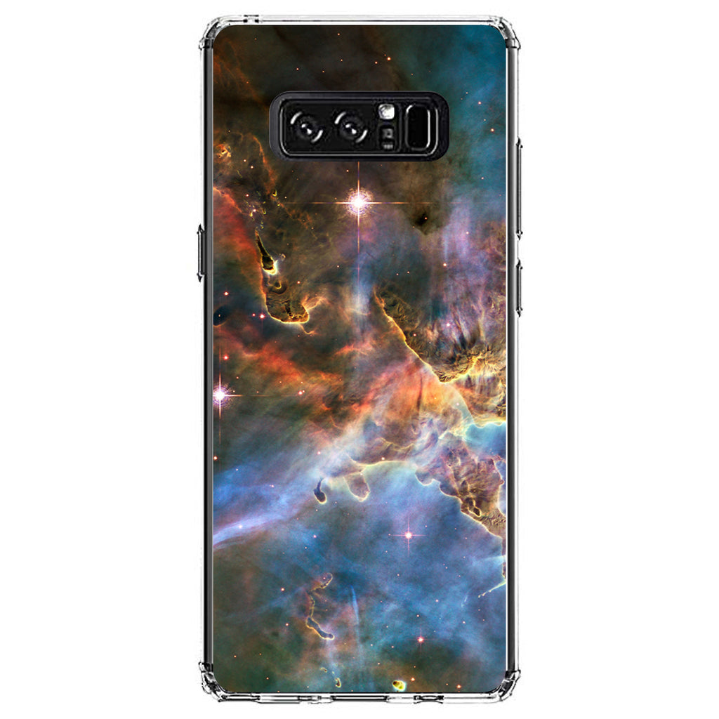 Blue Pink Orange Carina Nebula Clear Shockproof iPhone Case, view 12