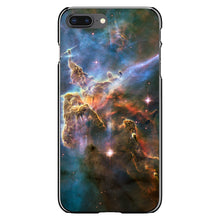 DistinctInk® Hard Plastic Snap-On Case for Apple iPhone or Samsung Galaxy - Blue Pink Orange Carina Nebula