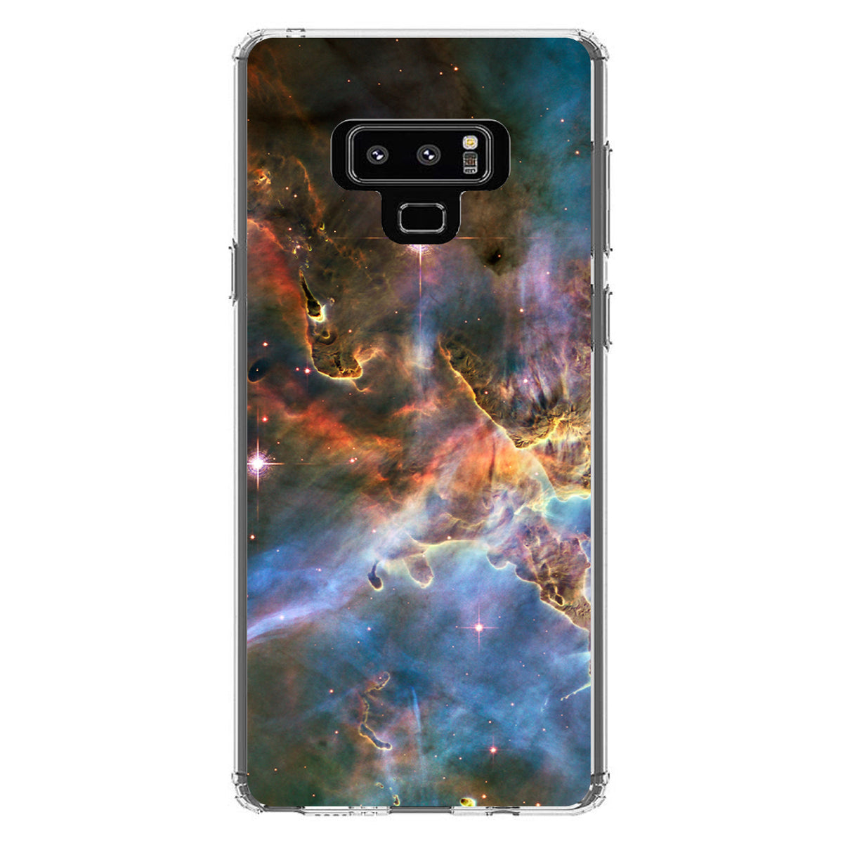 Blue Pink Orange Carina Nebula Clear Shockproof iPhone Case, view 11