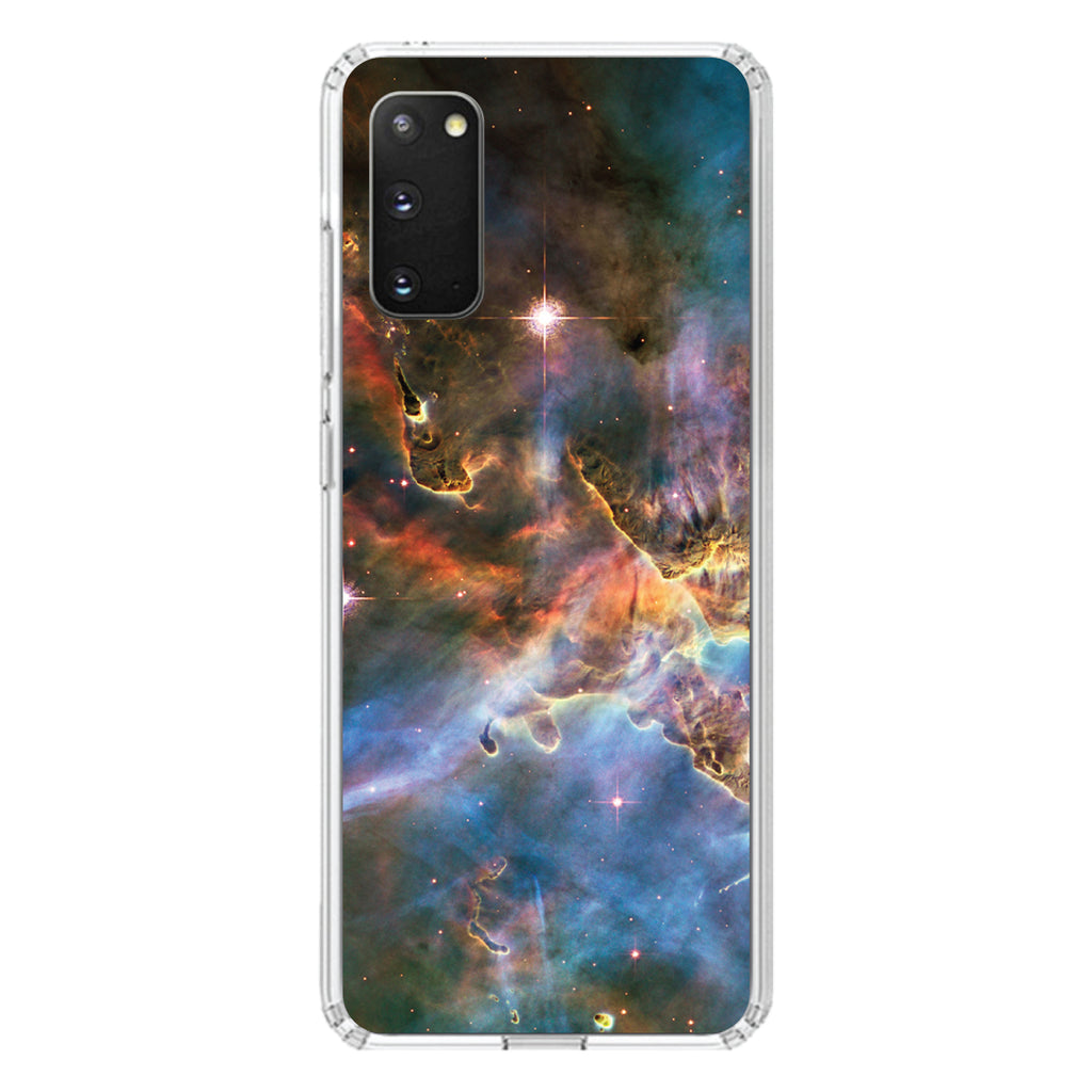 Blue Pink Orange Carina Nebula Clear Shockproof iPhone Case, view 15