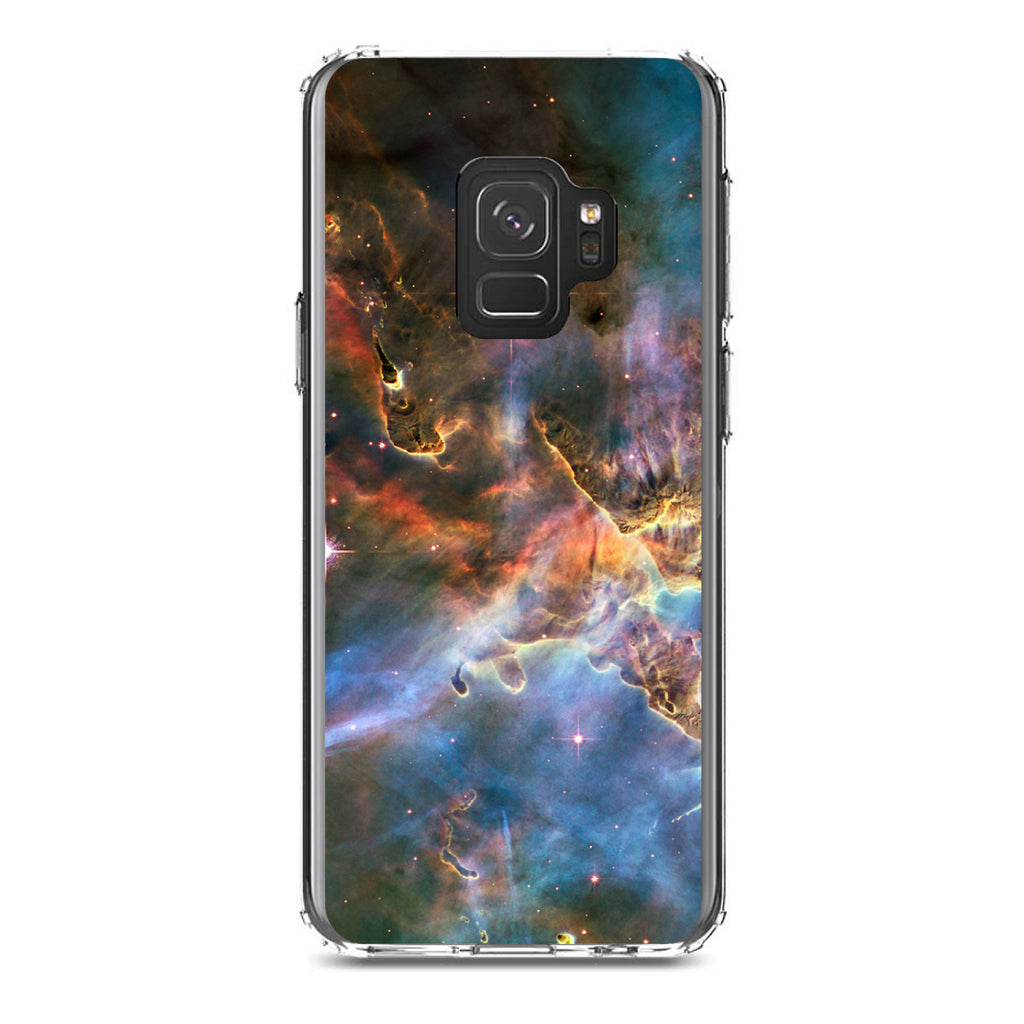 Blue Pink Orange Carina Nebula Clear Shockproof iPhone Case, view 19