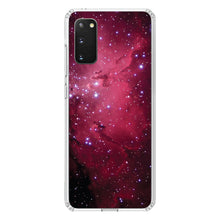 DistinctInk® Clear Shockproof Hybrid Case for Apple iPhone / Samsung Galaxy / Google Pixel - Hot Pink Black Stars Nebula