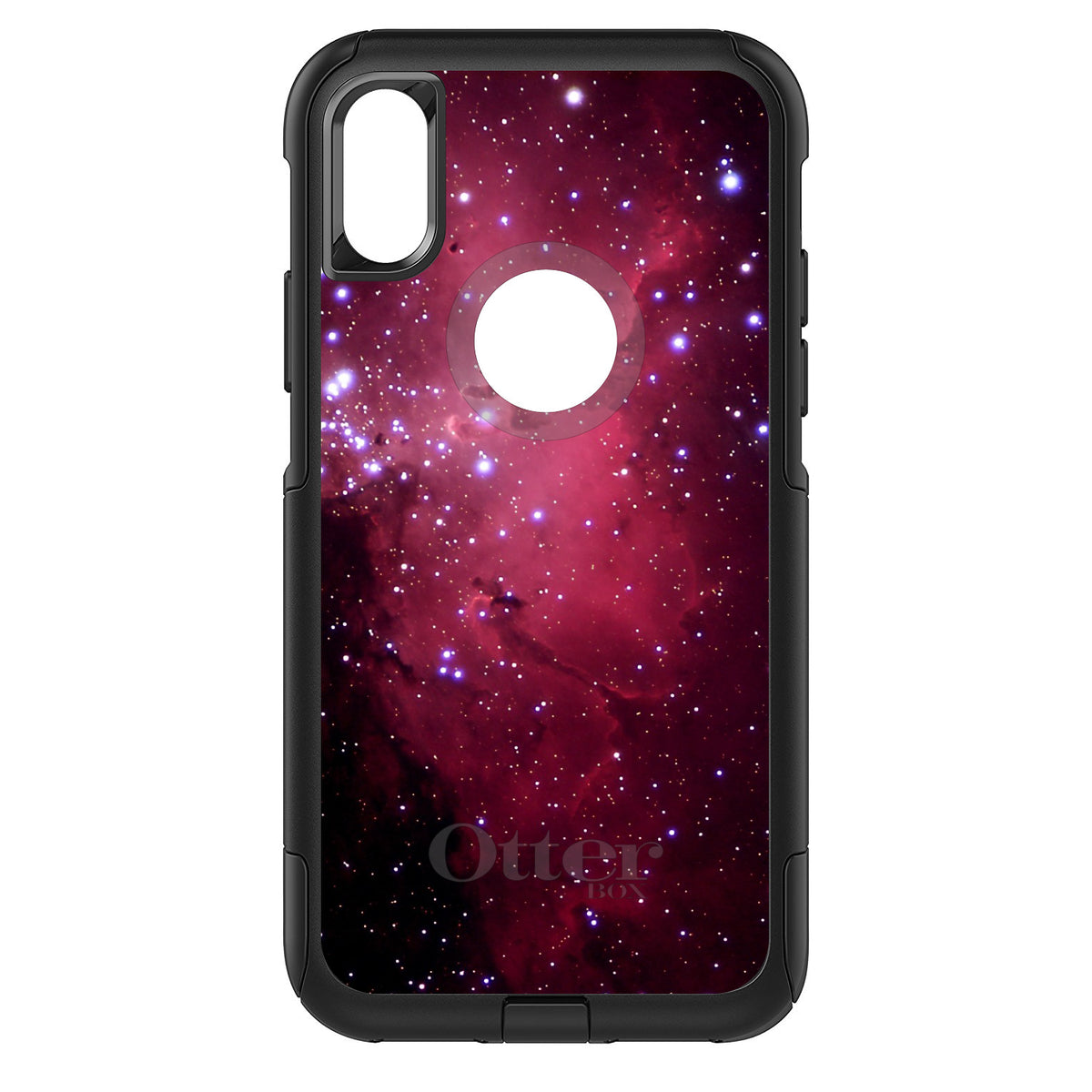 Hot Pink Black Stars Nebula OtterBox Commuter Case for iPhone & Galaxy, view 3