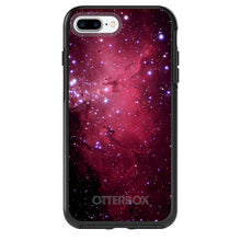 DistinctInk™ OtterBox Symmetry Series Case for Apple iPhone / Samsung Galaxy / Google Pixel - Hot Pink Black Stars Nebula