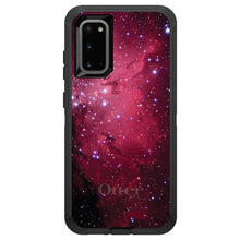 DistinctInk™ OtterBox Defender Series Case for Apple iPhone / Samsung Galaxy / Google Pixel - Hot Pink Black Stars Nebula