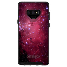 DistinctInk™ OtterBox Symmetry Series Case for Apple iPhone / Samsung Galaxy / Google Pixel - Hot Pink Black Stars Nebula