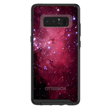 DistinctInk™ OtterBox Symmetry Series Case for Apple iPhone / Samsung Galaxy / Google Pixel - Hot Pink Black Stars Nebula